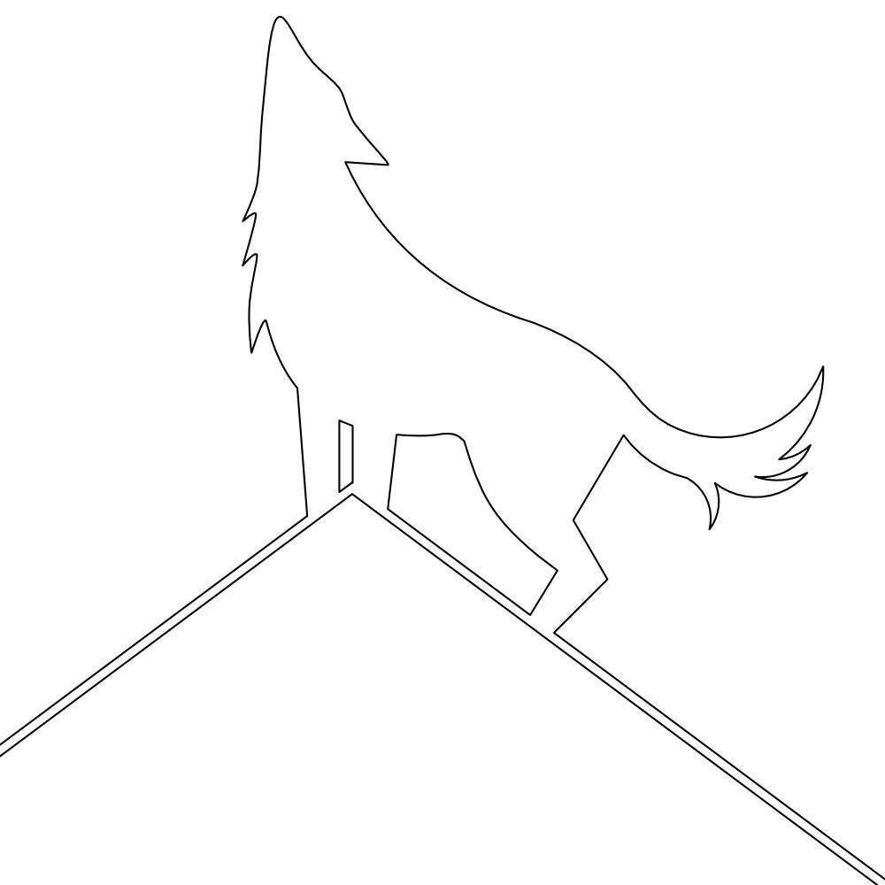 stemma con montagna e lupo